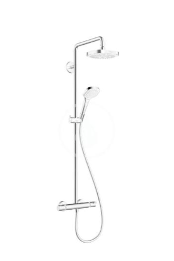 HANSGROHE - Croma Select E Sprchová súprava Showerpipe 180 s termostatom, 2 prúdy, biela/chróm 27256400