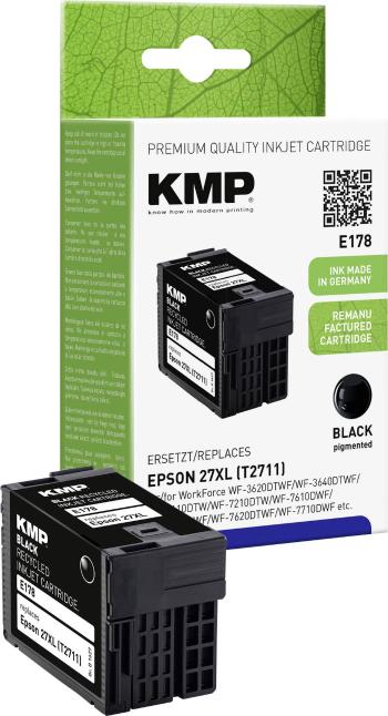 KMP Ink náhradný Epson T2711, 27XL kompatibilná  čierna E178 1627,4001