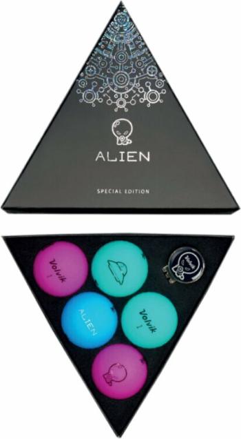 Volvik Vivid Alien 5 Pack Golf Balls Plus Ball Marker