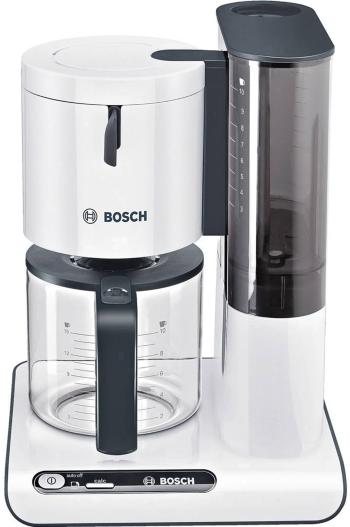Bosch Haushalt TKA8011 kávovar biela, antracitová  Pripraví šálok naraz=10 sklenená kanvica, funkcia uchovania teploty