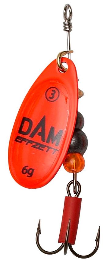 Dam blyskáč effzett fluo spinner red - veľkosť 4 10 g