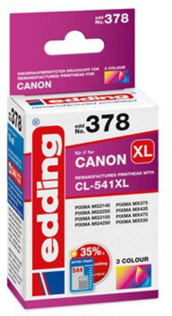 Edding Ink cartridge náhradný Canon CLI-541XL kompatibilná Single zelenomodrá, purpurová, žltá EDD-378 18-378