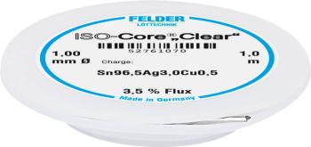 Felder Löttechnik ISO-Core "Clear" SAC305 spájkovací cín cievka Sn96,5Ag3Cu0,5  1 mm