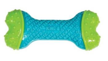 Hračka Kong Dog Corestrength Kosť, zeleno-modrá, guma, M/L