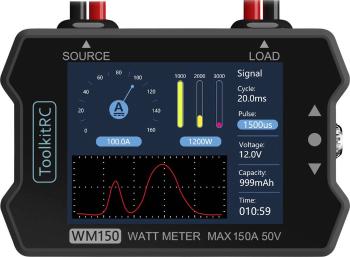 Toolkit RC  wattmeter a analyzátor napájanie Zásuvný systém: otvorené káblové koncovky