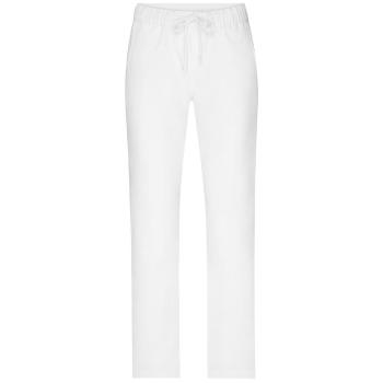 James & Nicholson Dámske biele pracovné nohavice JN3003 - Biela | 44