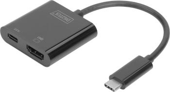 Digitus DA-70856 USB / HDMI adaptér [1x USB-C ™ zástrčka - 1x HDMI zásuvka, USB-C ™ zásuvka] čierna  0.11 m