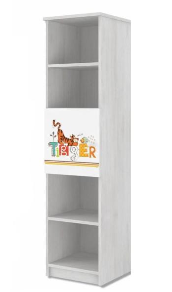 Detský úložný regál Medvedík Pú a tiger - dekor nórska borovica bookshelf rack Winnie Pooh Tigger