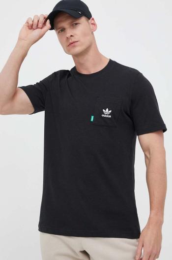 Tričko adidas Originals pánske, čierna farba, jednofarebné