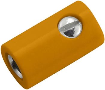 Kahlert Licht  mini laboratórne zásuvka zásuvka, rovná Ø pin: 2.6 mm oranžová 1 ks