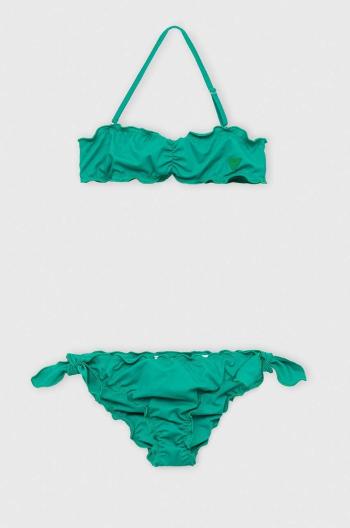 Dvojdielne detské plavky Guess zelená farba