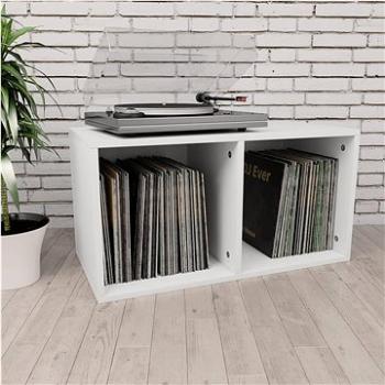 Regál na LP platne biely 71 × 34 × 36 cm (800117)