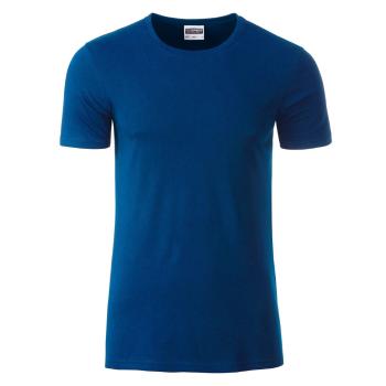 James & Nicholson Klasické pánske tričko z biobavlny 8008 - Tmavá kráľovská modrá | XL
