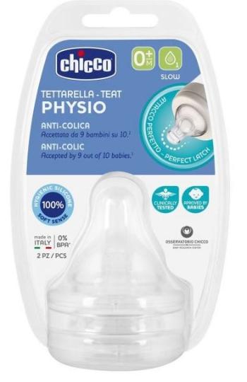 CHICCO Cumlík na fľašu Perfect 5/Well-Being fyziologický pomalý prietok 0m+ 2 ks