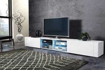 WIP Tv stolík Best - dvojitý Farba: Biela / biely lesk