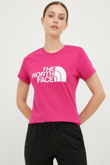 Bavlnené tričko The North Face fialová farba,