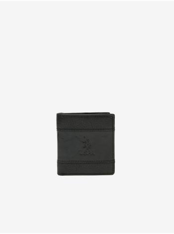 Čierna pánska kožená peňaženka U.S. Polo Assn. Union Vert