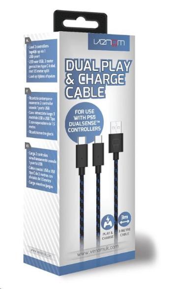 VENOM VS5002 Dual Play & Charge 3 meter Type-C cable