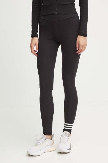 Legíny adidas Originals Neuclassics Tight dámske, čierna farba, s potlačou, IW5611