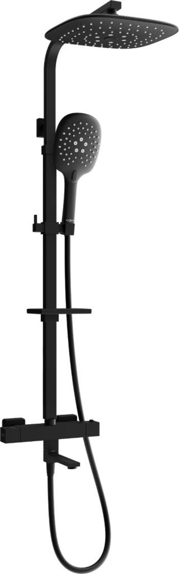 MEXEN/S - CQ22 vaňový stĺp s termostatickou batériou, čierna 779102295-70
