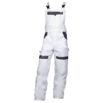 Ardon Montérkové nohavice s náprsenkou COOL TREND skrátené - Biela / šedá | XL
