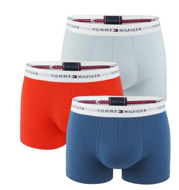 TOMMY HILFIGER - boxerky 3PACK signature cotton essentials blue & daring scarlet - limitovaná edícia-L (89-100 cm)