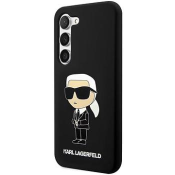 Karl Lagerfeld Liquid Silicone Ikonik NFT Zadný Kryt na Samsung Galaxy S23 Black (KLHCS23SSNIKBCK)