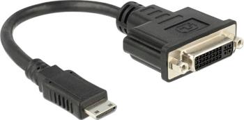 Delock 65564 HDMI / DVI adaptér [1x HDMI zástrčka C Mini - 1x DVI zásuvka 24+5-pólová] čierna  20.00 cm