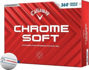 Callaway Chrome Soft 2024 White 360 Triple Track Golfové lopty