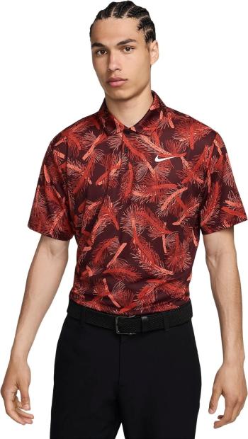 Nike Dri-Fit Tour Pine Print Dragon Red/White M Polo košeľa