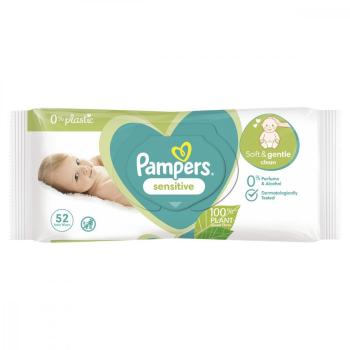 PAMPERS WIPES 52KS SENSITIVE PLASTIC FREE