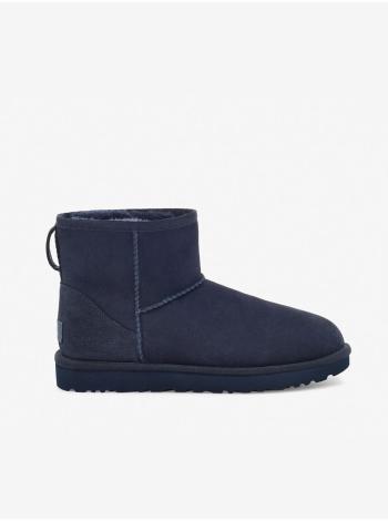 Tmavomodré dámske semišové snehule UGG Classic Mini II