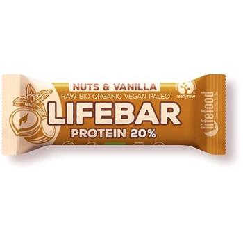 Lifefood Lifebar Protein RAW BIO 47 g, oriešok s vanilkou (8595657101795)