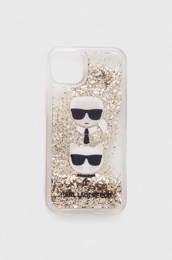 Puzdro na mobil Karl Lagerfeld iPhone 13 6,1" zlatá farba