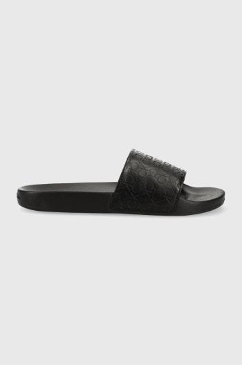 Šľapky Calvin Klein POOL SLIDE - MONO dámske, čierna farba, HW0HW01624