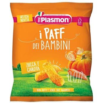 PLASMON chrumky bezlepkové zeleninové na cesty Paff mrkva a tekvica 15 g, 12 mes.+ (8001040200438)