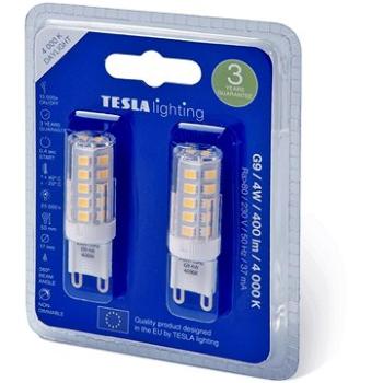 TESLA LED BULB, G9, 4 W, 400 lm, 4000 K denná biela , 2 ks (G9000440-PACK2)