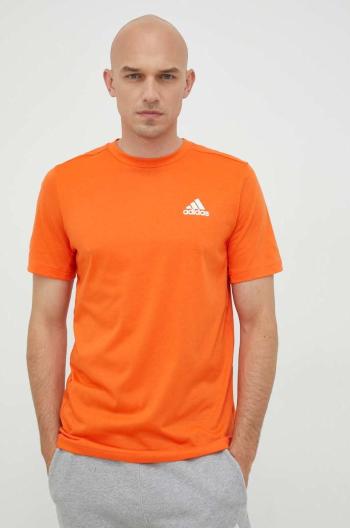 Tréningové tričko adidas Performance Designed To Move oranžová farba, jednofarebné