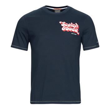 Scotch & Soda  Tričká s krátkym rukávom T-Shirt En Jersey À Petit Logo  Námornícka modrá