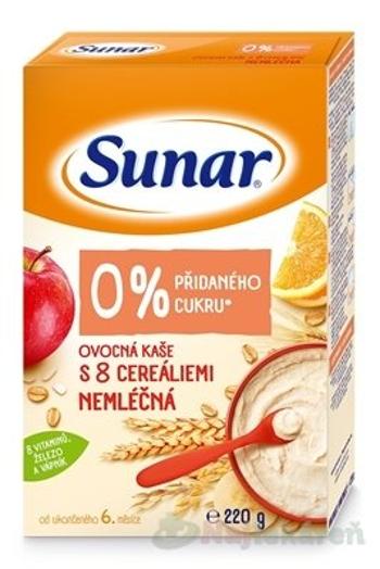 Sunar Ovocná KAŠA s 8 cereáliami NEMLIEČNA, (od ukonč. 6. mesiaca), 220g