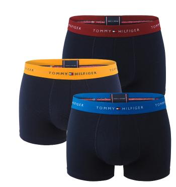 TOMMY HILFIGER - boxerky 3PACK signature cotton essentials dark color with magma & city yellow waist -XL (101-111 cm)