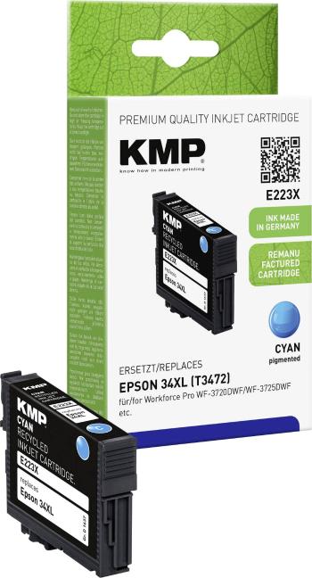 KMP Ink cartridge náhradný Epson T347234XL kompatibilná Single zelenomodrá E223X 1637,4003
