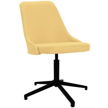 Otočná jedálenská stolička žltá textil, 330898