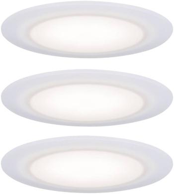 Paulmann 99940  LED vstavané kúpeľňové svetlo sada 3 ks 15 W teplá biela  saténová, biela