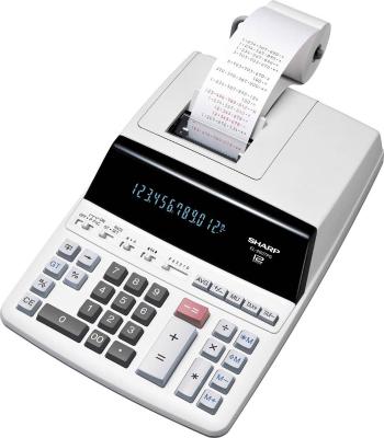 Sharp EL-2607PG stolný kalkulačka s tlačiarňou biela Displej (počet miest): 12 230 V (š x v x h) 221 x 78 x 327 mm