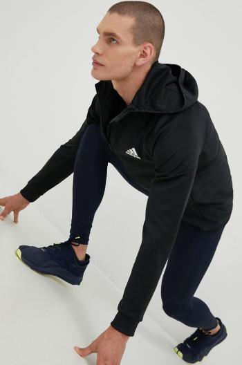 Tréningová mikina adidas Performance čierna farba, jednofarebná