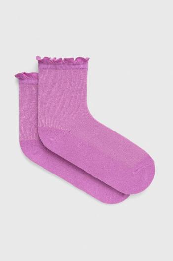 Ponožky UGG dámske, fialová farba