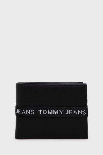 Peňaženka Tommy Jeans pánsky, čierna farba