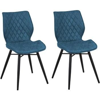 Sada dvoch modrých jedálenských stoličiek LISLE, 133901 (beliani_133901)