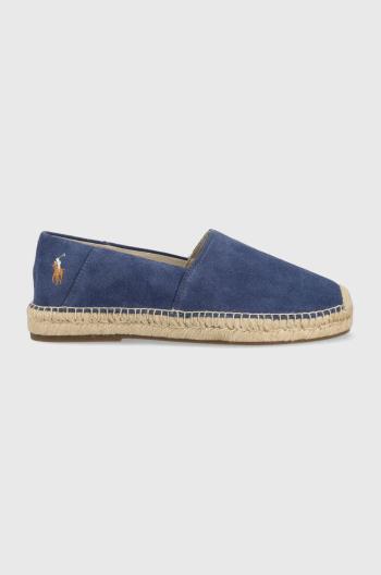 Semišové espadrilky Polo Ralph Lauren CEVIO tmavomodrá farba